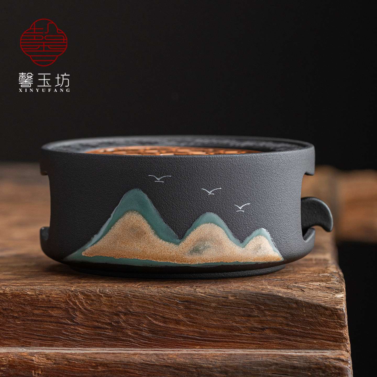 中式远山大号温茶炉花茶炉家用蜡烛加热底座围炉煮茶温茶器,淘宝优惠券,粉丝福利购,淘宝优惠卷