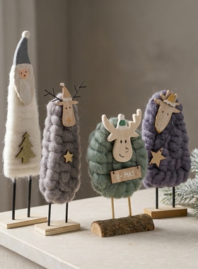 可爱圣诞老人羊毛毡手工摆件