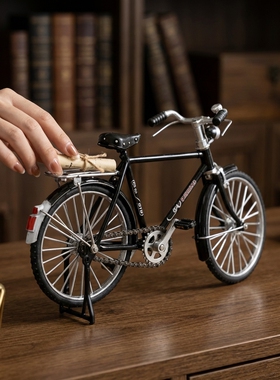创意复古自行车打火机模型摆件