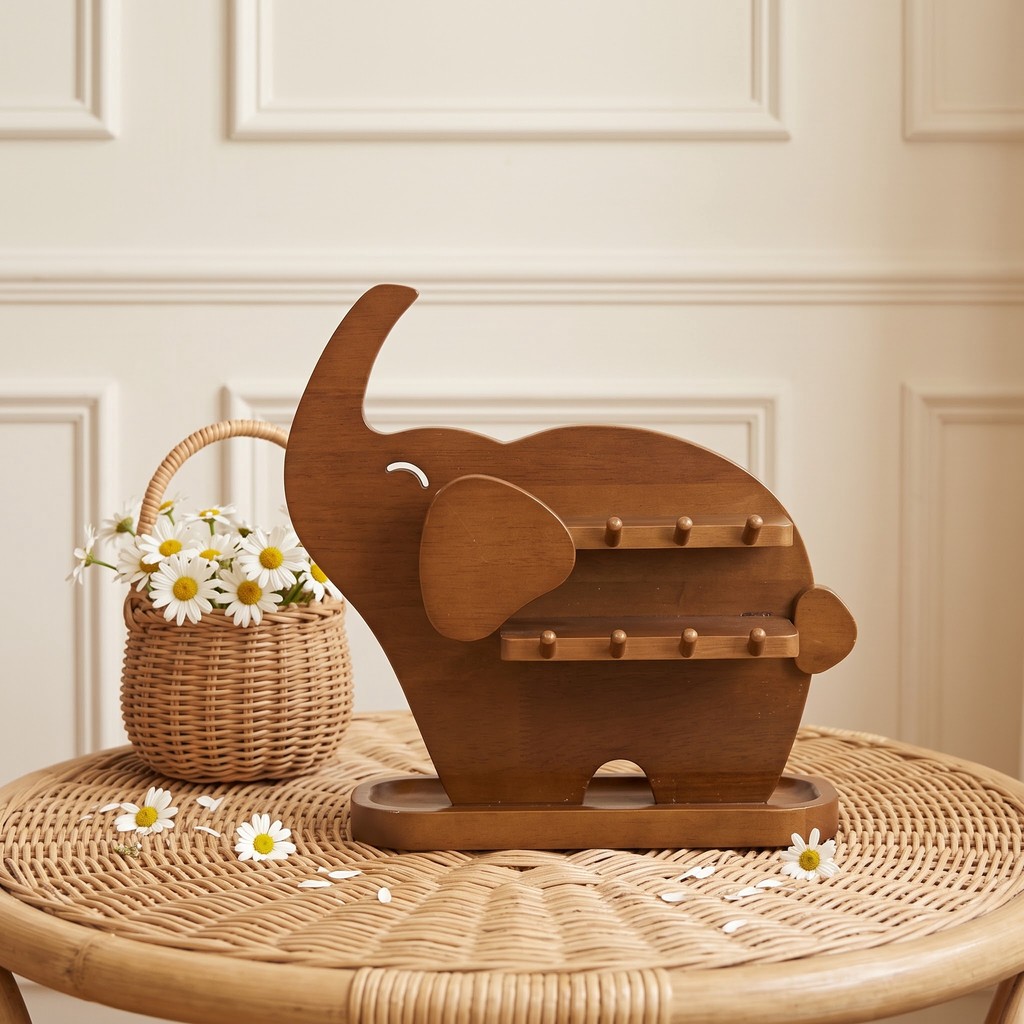 Elephant shaped jewelry storage dressing table ornaments