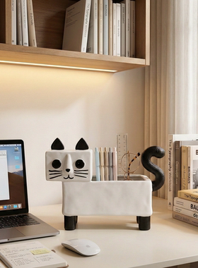 可爱猫咪陶瓷大容量收纳盒