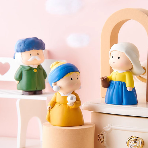 带戴珍珠耳环少女大艺术可爱治愈系小摆件桌面情绪礼物家居装饰品 - 图3