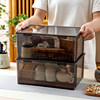 Dust-proof transparent tea set desktop storage box with lid