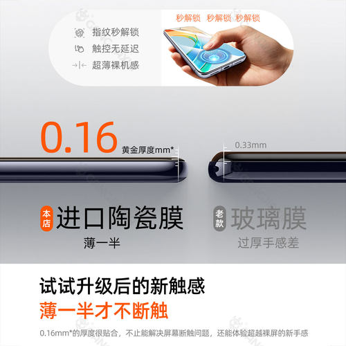 [秒贴无尘仓]柠乐适用华为荣耀x50手机膜x60Pro曲面300/200/100钢化膜90/80/70陶瓷magic8/7/6/5/4/3保护V贴 - 图2
