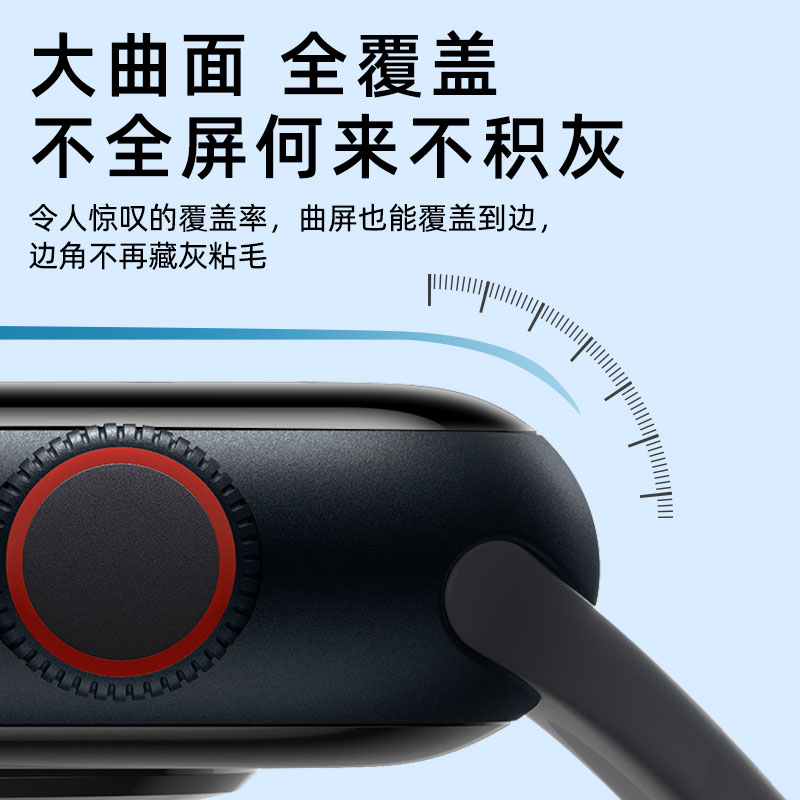 适用苹果手表保护膜iwatch7全屏2applewatch3钢化膜iwatchse6代1watchs5水凝s6全包s7贴膜s5表膜4se陶瓷s4/s3-图1