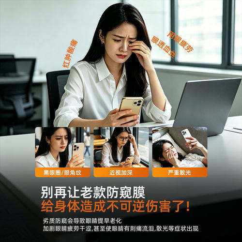 [360度防窥膜]柠乐适用苹果16/17防窥钢化膜iPhone15手机14Pro全屏13ProMax防偷窥11x防摔xr保护14plus贴膜xs - 图0