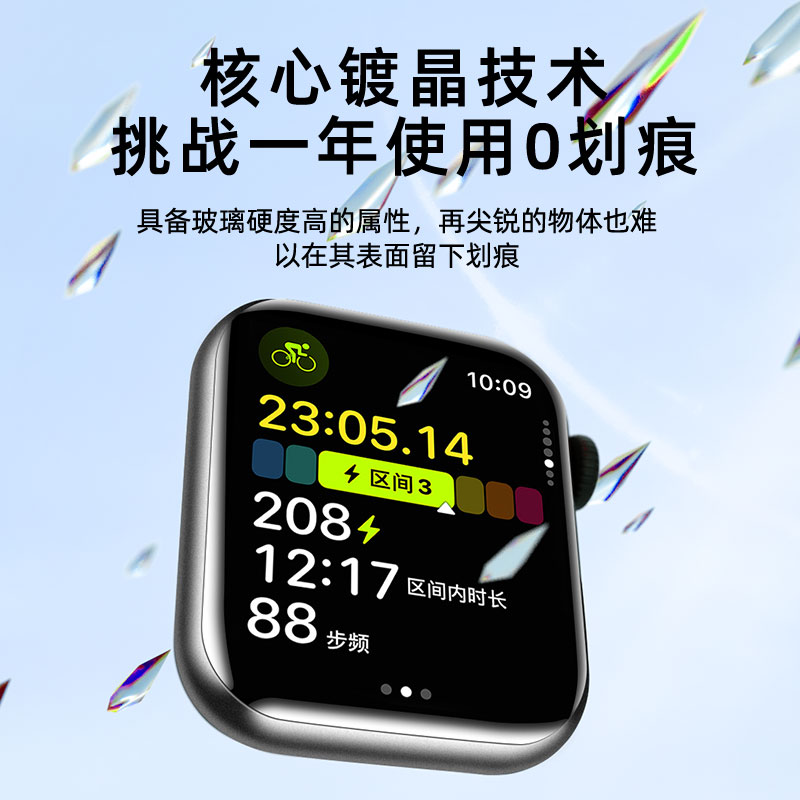 适用苹果s9保护膜iwatch9代新款iwatchs8智能手表s8全屏applewatch7钢化ultra4se陶瓷watch6/5/3曲面watchs贴-图2