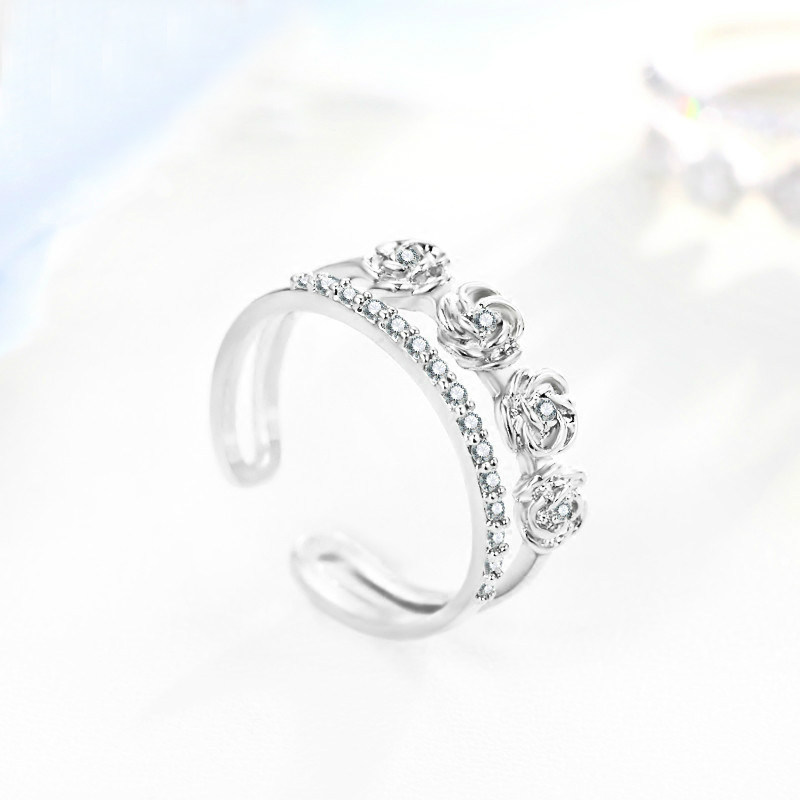 elo-peony /双层玫瑰花戒指 伊洛传芳戒指/指环