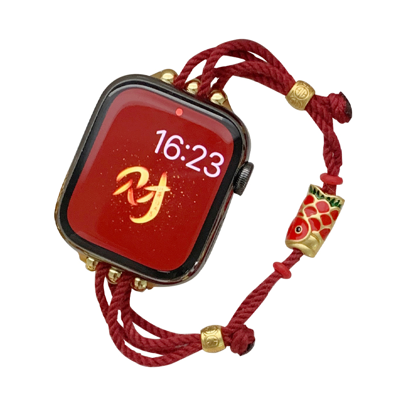 BOLIN 转运珠编织红绳iwatch表带适于applewatch苹果手表S8/7/SE - 图3