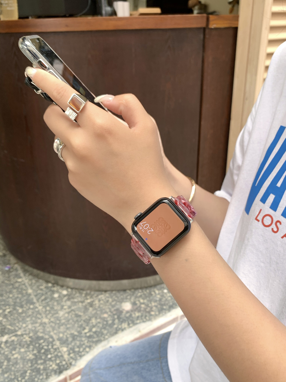 BOLIN小香风亚克力树脂表带s8/7适用于苹果表带iwatch65432SE - 图2