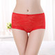 Butterfly Anfen Inner Pants Women's Night Red Mid -high waist solid cotton fabric wedding pants head flat -angle gift box