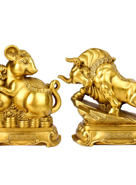 热销铜十二生肖摆件铜生肖摆件铜鼠牛虎兔龙蛇马鸡猴羊狗猪