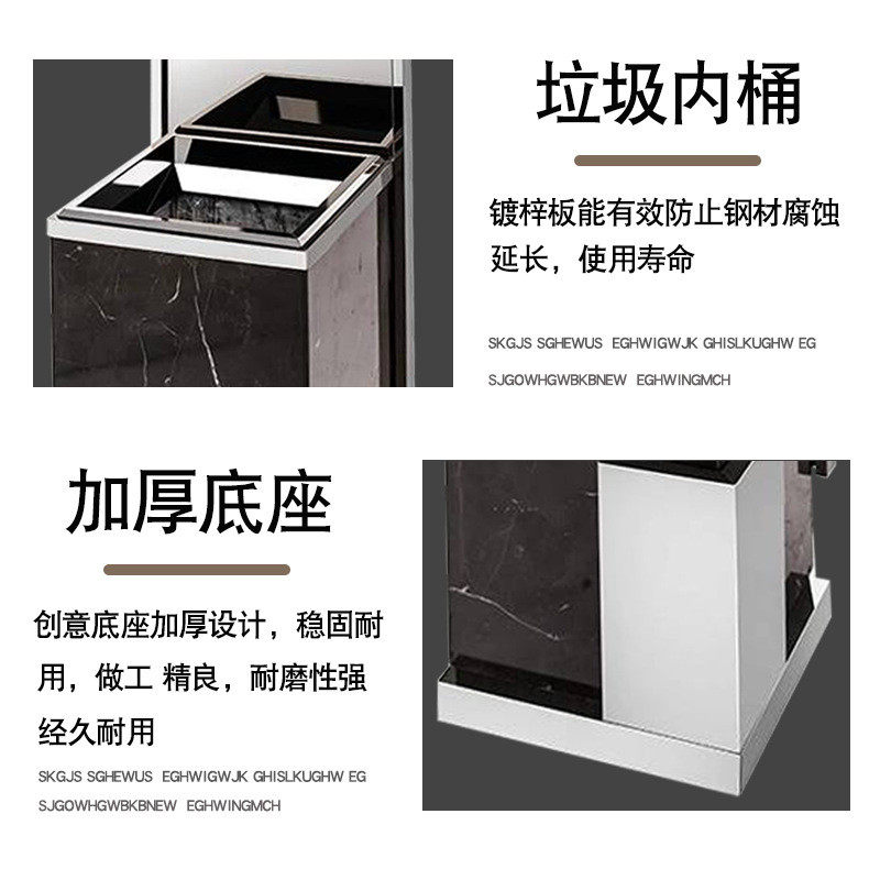酒店大堂立式专用垃圾桶不锈钢商用宾馆客房欧式户外带烟灰缸,淘宝优惠券,粉丝福利购,淘宝优惠卷