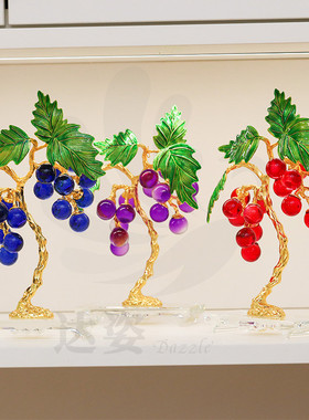 热销摆设创意葡萄摆件客厅结婚电视柜玄关厂家直销家居合金装饰品