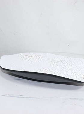 热销金色托盘新中式纹理裂纹型样板房摆件售楼处茶几展厅水果装饰