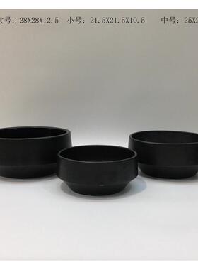 新中式现代简约禅意陶瓷花瓶真装饰仿真绿植花器桌面茶室花花盆