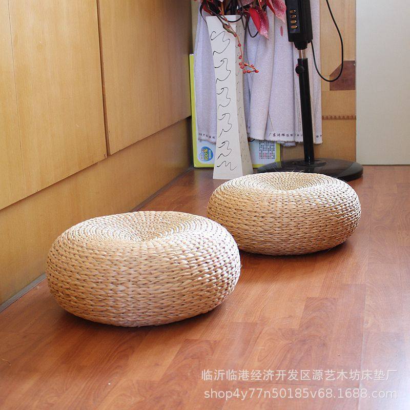 草编蒲团草编加厚坐墩日式塌塌米坐垫钢架坐墩窗垫脚凳,淘宝优惠券,粉丝福利购,淘宝优惠卷