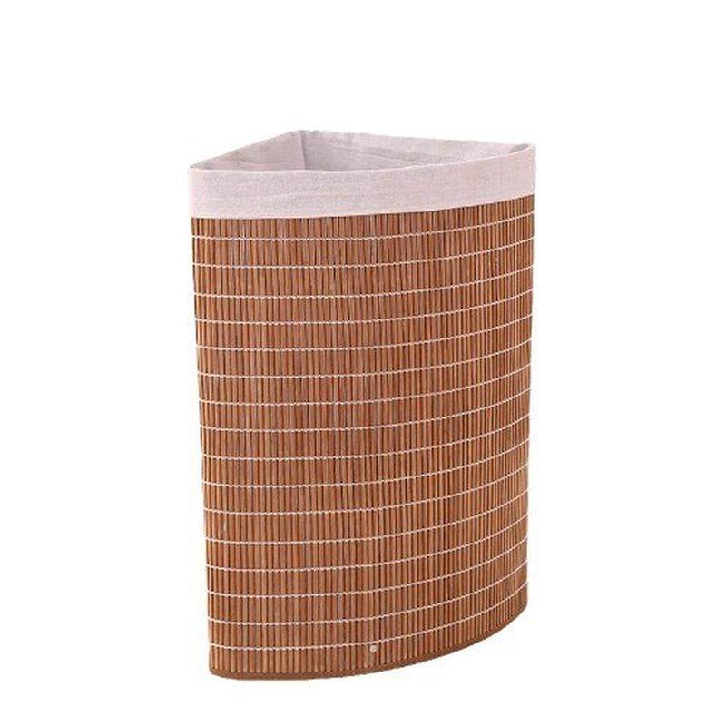 竹编折叠三角脏衣篓 酒店毛巾桶浴巾编织收纳筐家用高颜值 收纳篮,淘宝优惠券,粉丝福利购,淘宝优惠卷