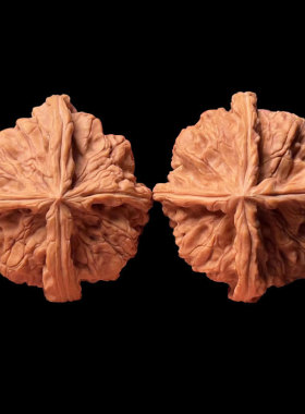 热销文玩核桃粗筋尺寸正奔四棱玉玺43*39天然生长微修精品配对批