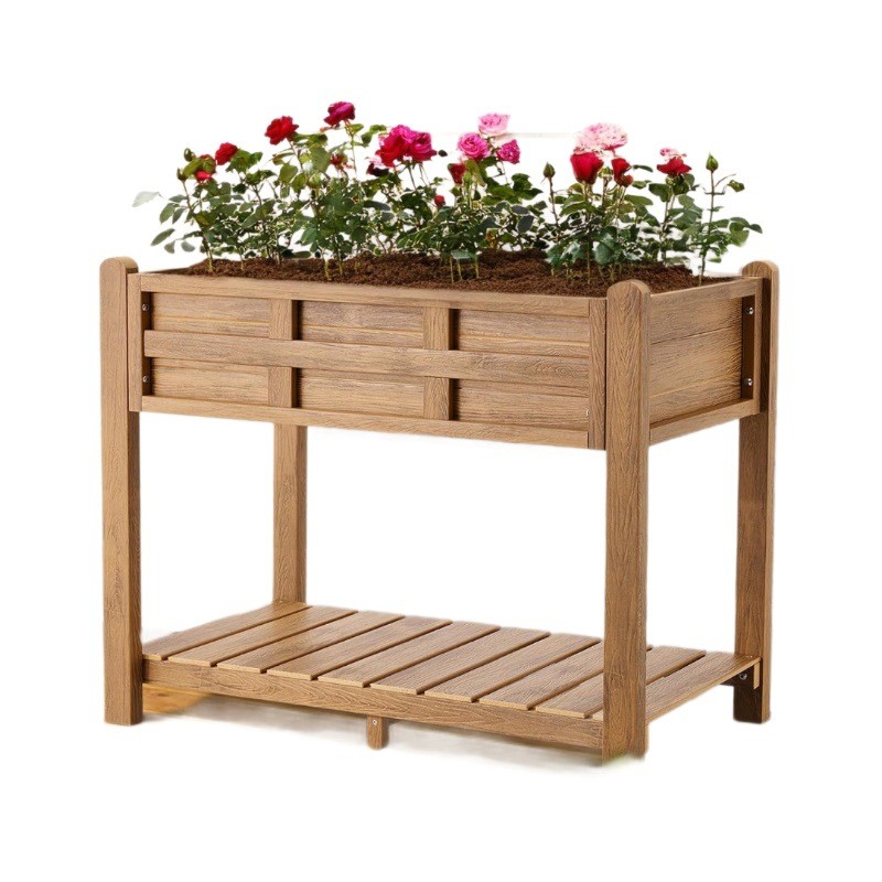 实木花盆架木制户外蔬菜可移动家庭种植园阳台花卉花架种植箱 - 图2