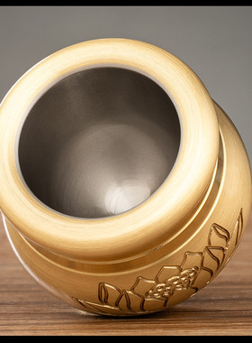 铜家用莲花供水杯圣水杯观音菩萨净水杯佛前佛堂供杯佛具用品