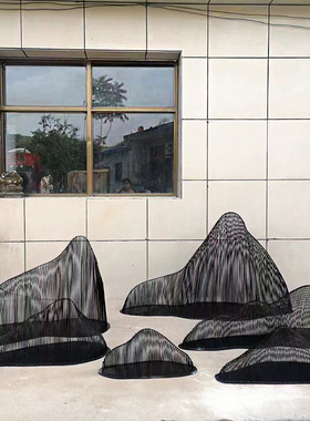 热销不锈钢厂家镂空切片水池假山酒店地产园林水景室外装饰摆件