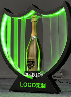 热销黑桃a亚克力酒座酒吧ktv发光器皿用品不锈钢铁发光发光香槟王