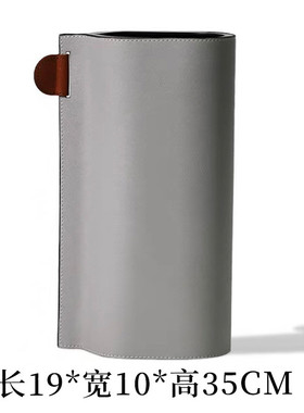 意式轻奢黑色皮革中心花器样板房间销售金属柜台现代简约装饰花瓶