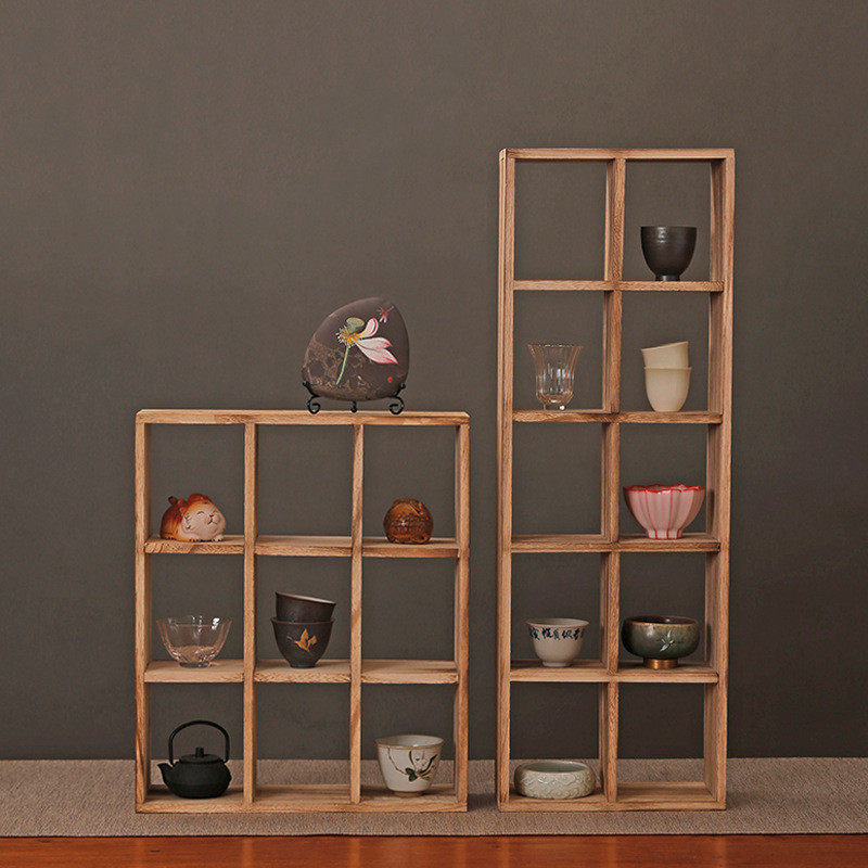 日式烧桐木博古架多宝格茶杯茶壶茶具收纳柜实木茶棚展示置物竹,淘宝优惠券,粉丝福利购,淘宝优惠卷