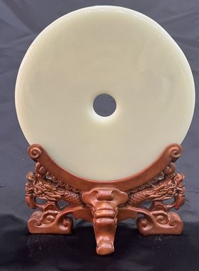 夜光平安扣镶凤平安扣夜光摆件玄关新款复古装饰品客厅乔迁家居