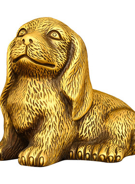 热销批发铜狗摆件金钱狗铜生肖摆件狗狗家居装饰工艺品摆设