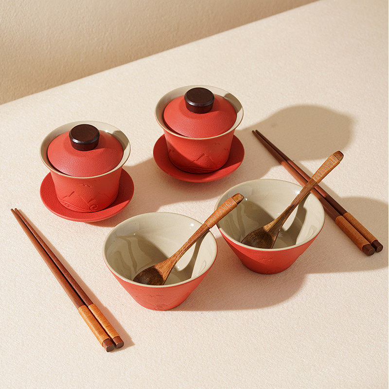 0J0结婚敬茶杯喜碗套装中式结婚碗筷喜杯改口杯陪嫁红碗对碗,淘宝优惠券,粉丝福利购,淘宝优惠卷