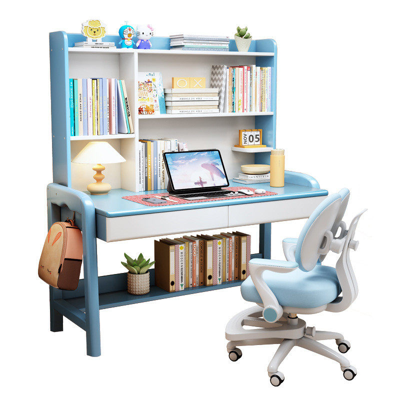 升降儿童学习桌小户型可书架带椅中小学生家用课桌实木书桌写字台,淘宝优惠券,粉丝福利购,淘宝优惠卷