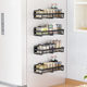 Refrigerator magnetic storage rack without punching storage basket after entrance door kitchen magnet seasoning box side storage