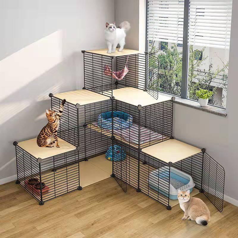 猫笼子超大自由空间猫笼别墅家用室内猫舍带厕所三层小型猫屋猫窝,淘宝优惠券,粉丝福利购,淘宝优惠卷