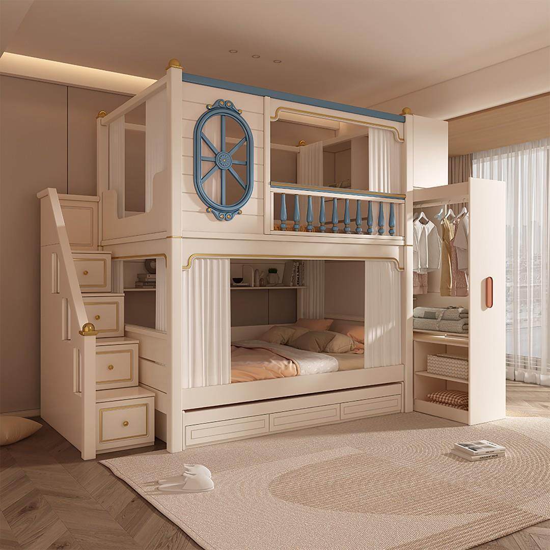 儿童床上下床双层床男孩高低床实木子母床双人床上下铺同宽小户型,淘宝优惠券,粉丝福利购,淘宝优惠卷