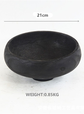 厂家销售手工制作黑色碳化摆木质托盘盘水果零食盘居家装饰器皿