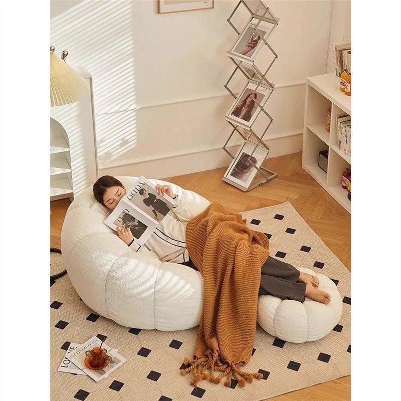 懒人沙发可躺可睡单人卧室豆袋窝躺椅瓜榻榻米阳台坐垫休闲椅子,淘宝优惠券,粉丝福利购,淘宝优惠卷