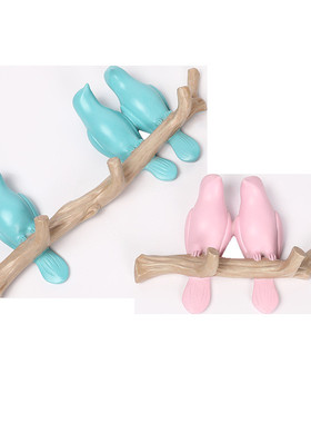 树脂工艺品装饰工艺居家小鸟模型卡通办公桌面摆件艺术品摆件衣挂