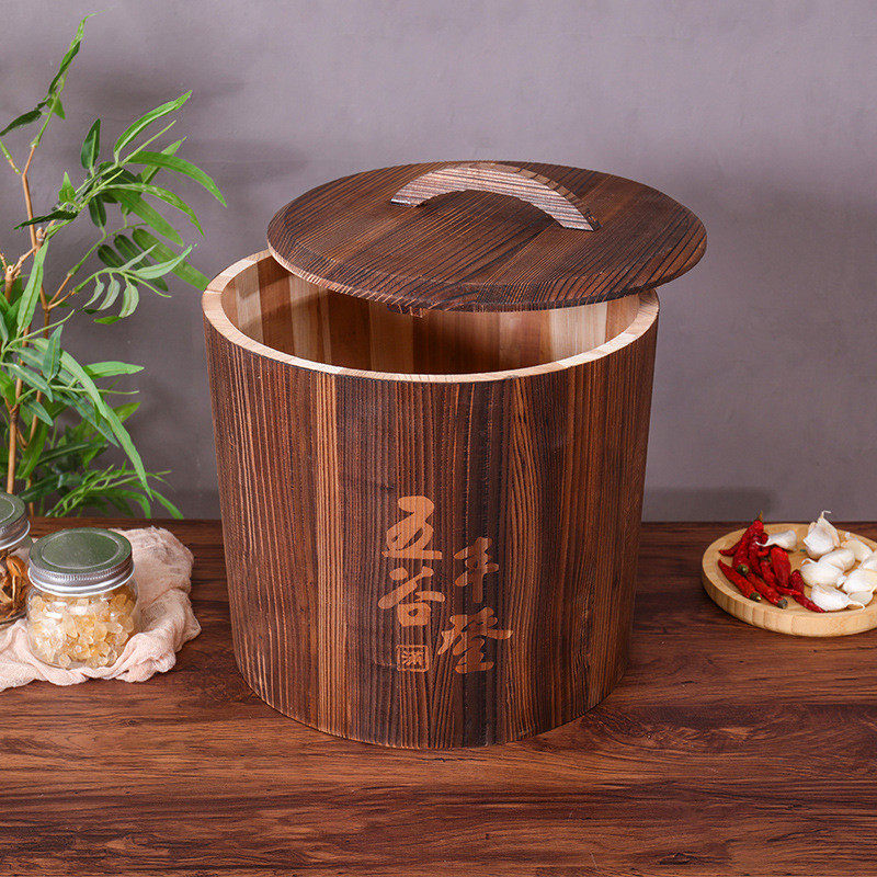 实木米桶米缸储米箱家用大中小号木质装米桶防潮防虫密封木制米箱,淘宝优惠券,粉丝福利购,淘宝优惠卷