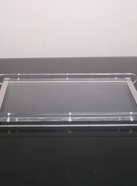 热销简约现代桌面亚克力金属边售楼处托盘架展示盘玄关样板房装饰