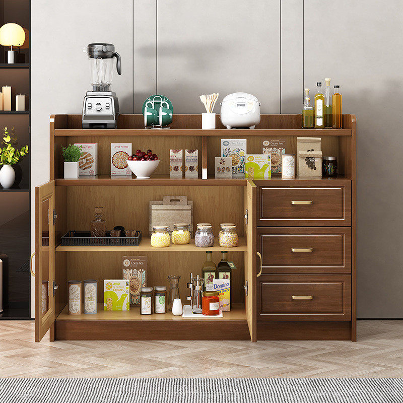 实木餐边柜酒柜一体靠墙客厅餐厅厨房碗柜1.2米置物架茶水柜矮柜,淘宝优惠券,粉丝福利购,淘宝优惠卷