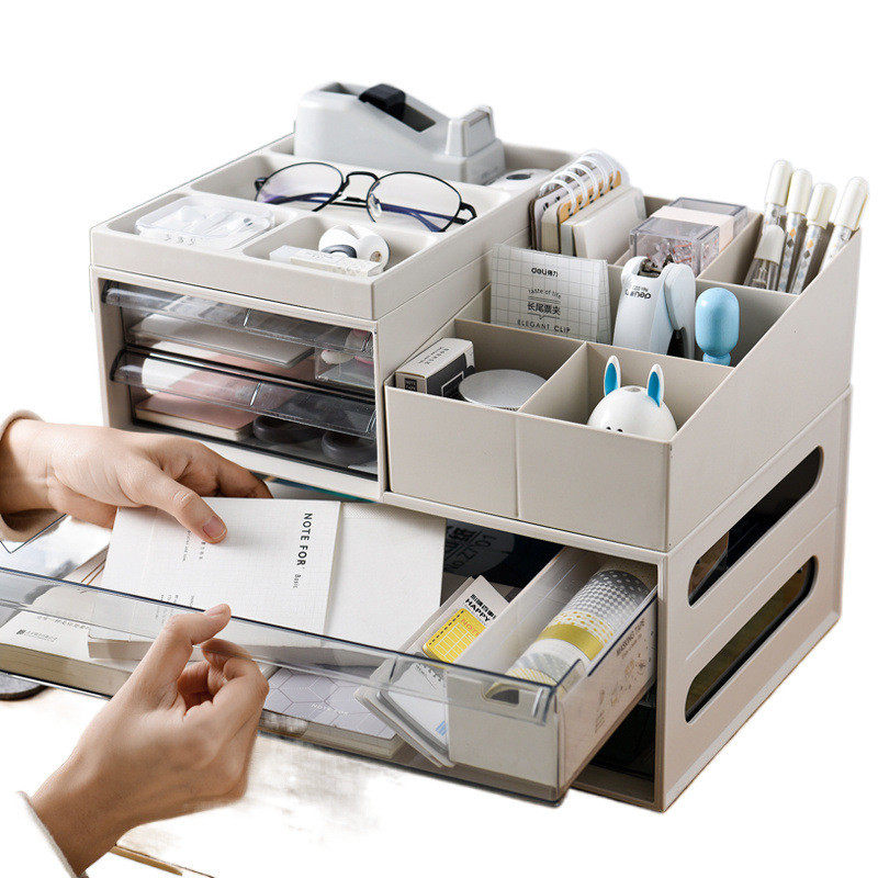 办公室桌面收纳盒塑料抽屉式收纳柜文具用品置物架文件储物整理箱,淘宝优惠券,粉丝福利购,淘宝优惠卷