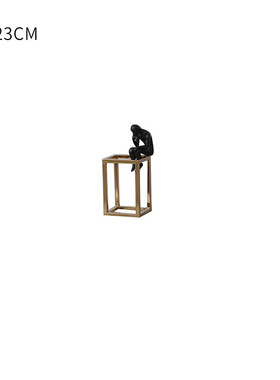 软装形状书靠摆件中式金属家居工艺品摆件书房几何工艺品创意树脂