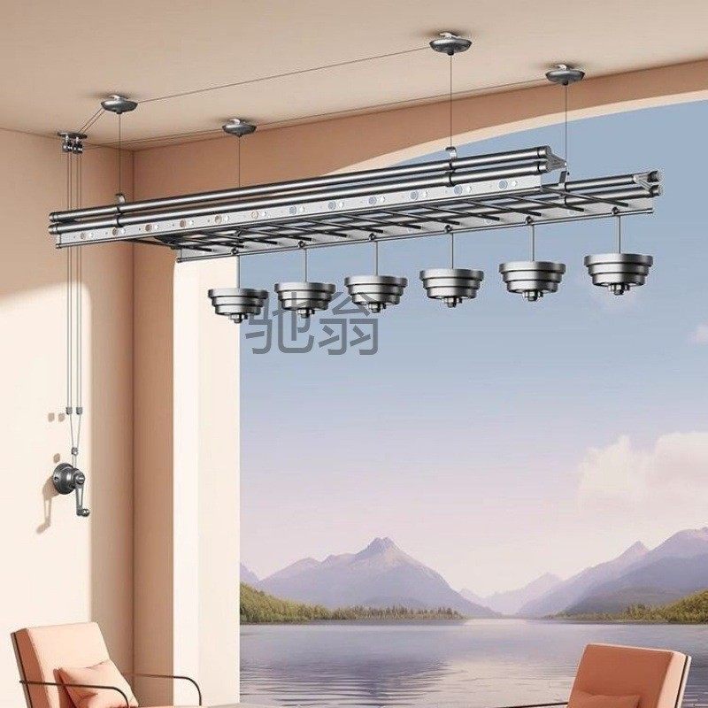 ruu晾衣架升降手摇阳台用四杆晒被子晒衣杆室内自动折叠式晒晾,淘宝优惠券,粉丝福利购,淘宝优惠卷