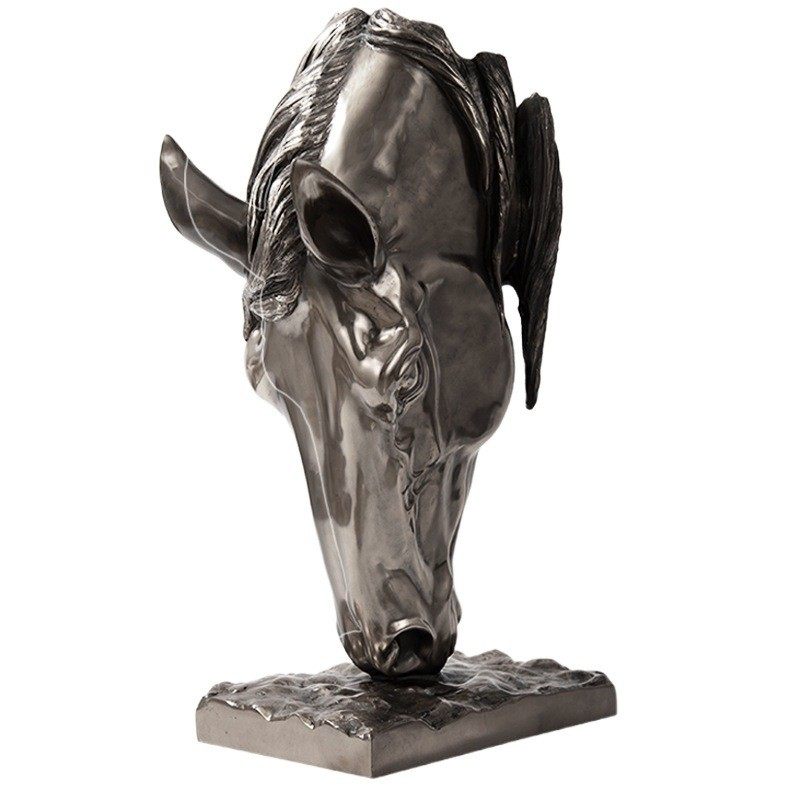 冷铸铜迎宾马头桌面摆件客厅电视柜酒柜玄关办公室装饰品乔迁送礼,淘宝优惠券,粉丝福利购,淘宝优惠卷