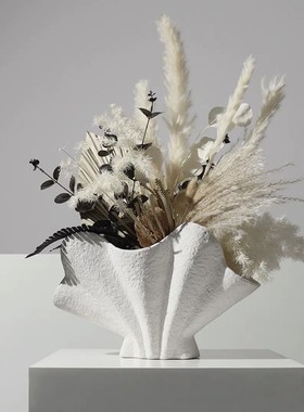 热销氛围感软装饰品客厅样板间中式现代花器客厅插花陶瓷玄关花瓶