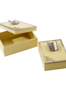 热销轻奢储物装饰盒摆件卧室梳妆台创意首饰盒室内收纳新中式家居