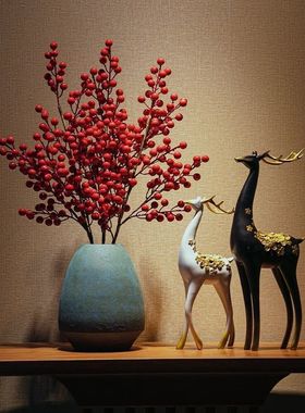 新中式茶室陶瓷花瓶摆件禅意客厅居家电视柜插花创意桌面软装饰品