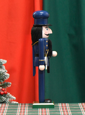 热销24新款36cm胡桃职业警官兵胡桃夹子实木装饰摆件工艺品圣诞摆